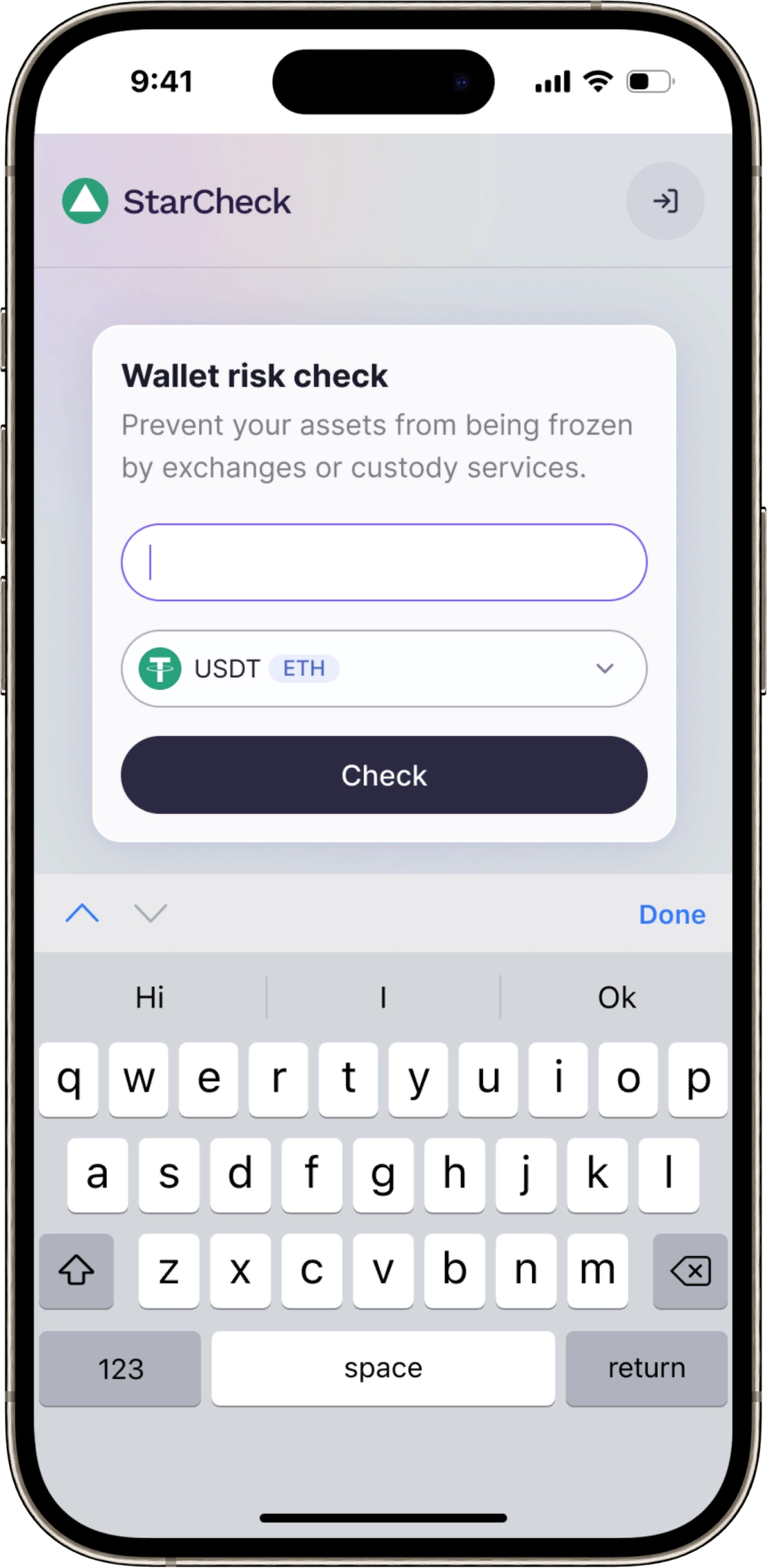 Paste the wallet address Paste the wallet address